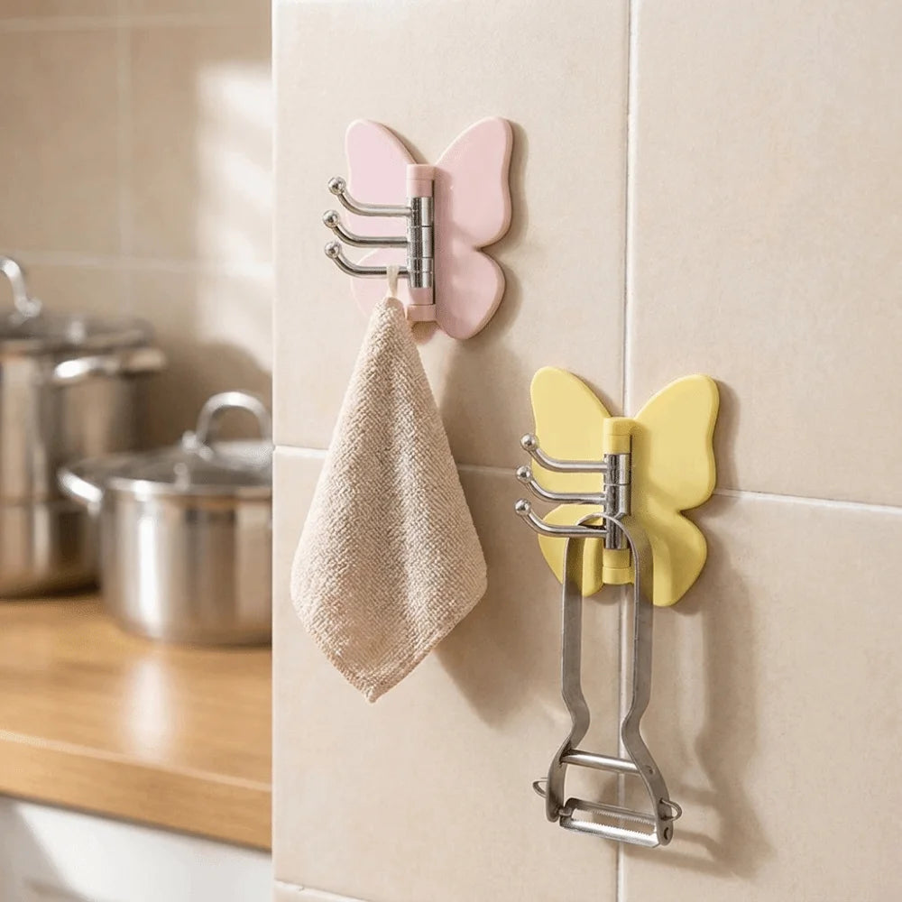 Rotating Butterfly Wall Hooks