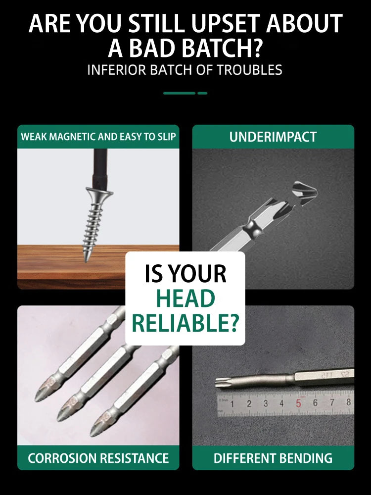Magnetic Titanium Impact Anti-Slip Screw Head