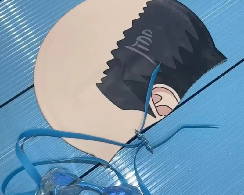 Funny Bald Head Swim Cap