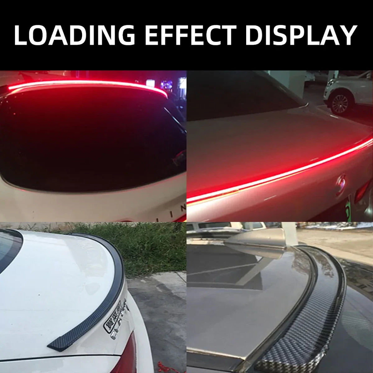 Carbon Fiber Car LED Spoiler Light Strip