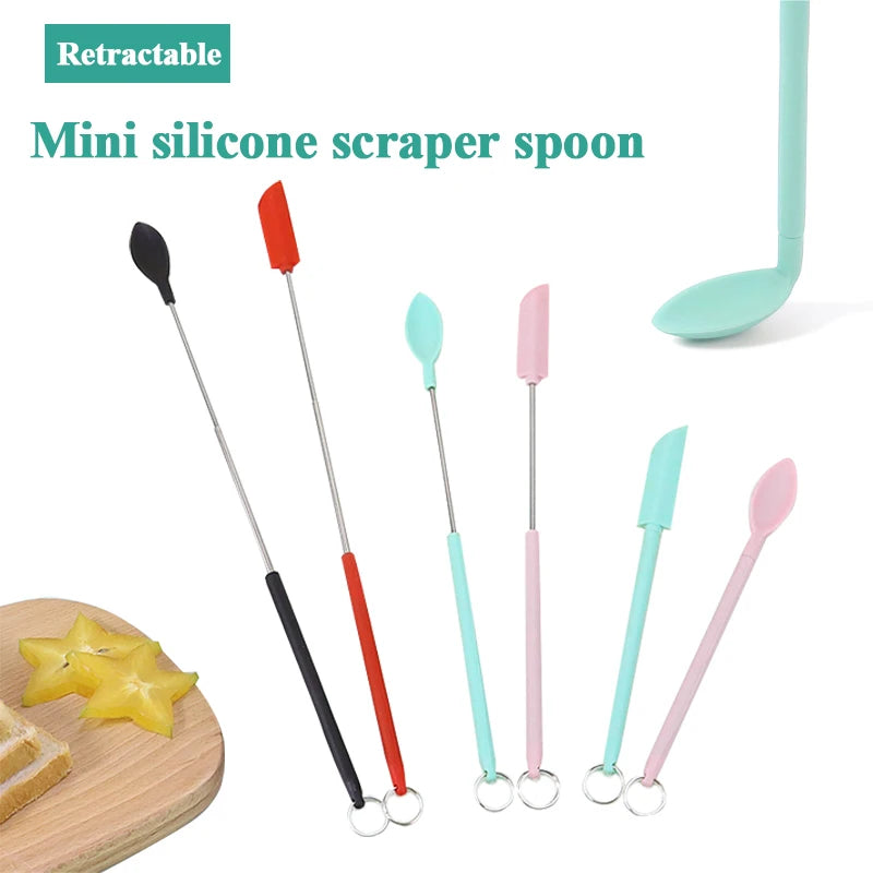 Retractable Silicone Scraper Spoon