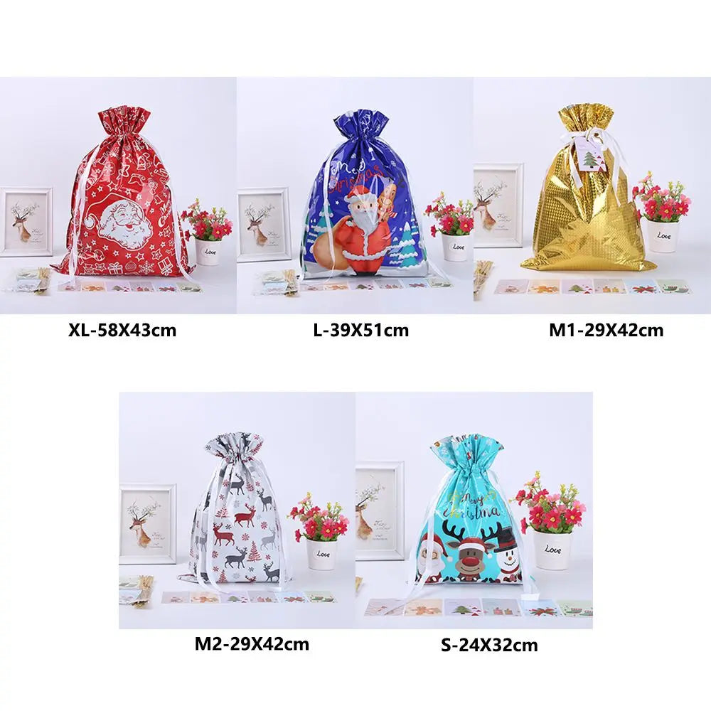 Drawstring Gift Wrapping Bags 5Pcs