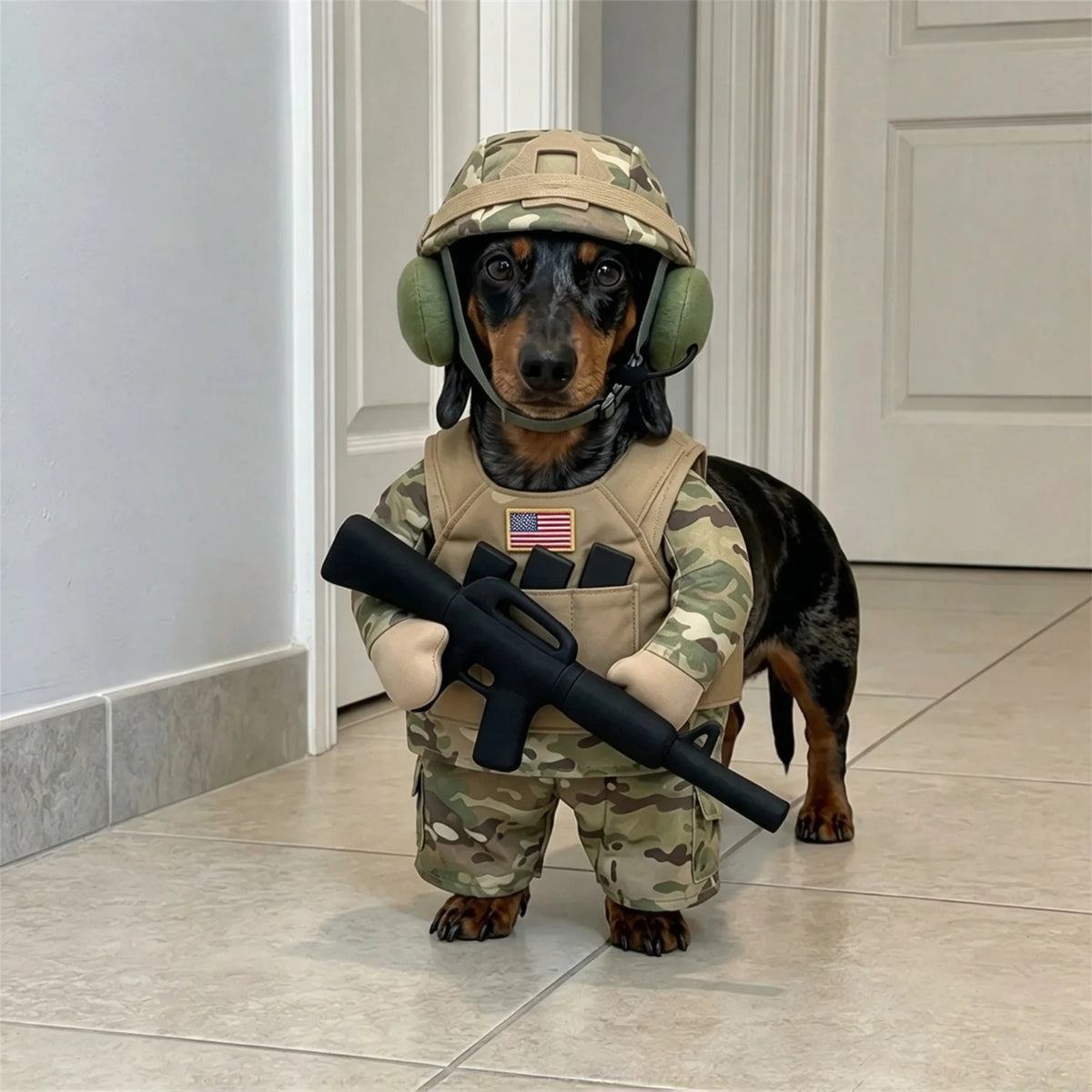 Pet Soldier Costume Set