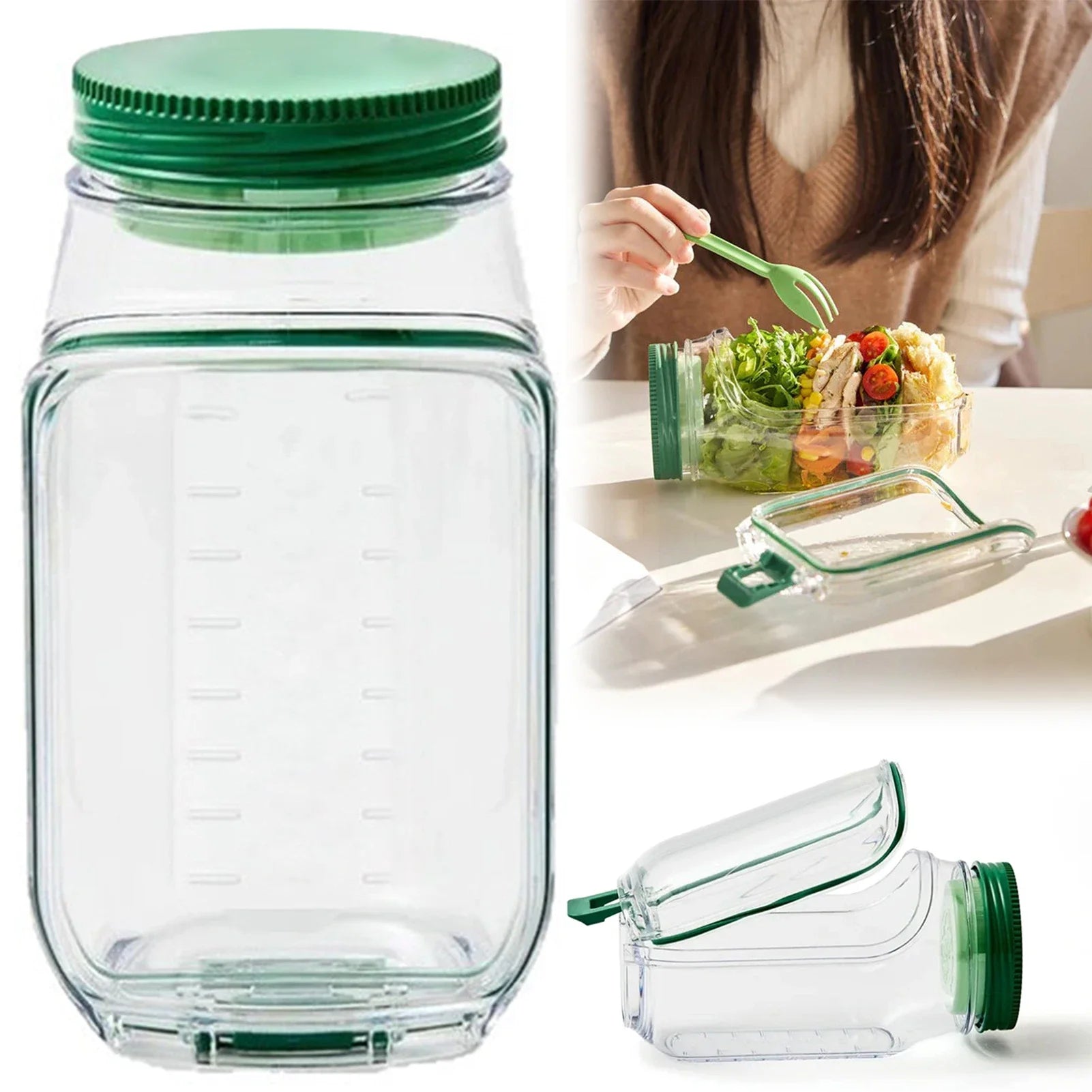 Salad Jar With Side-Opening
