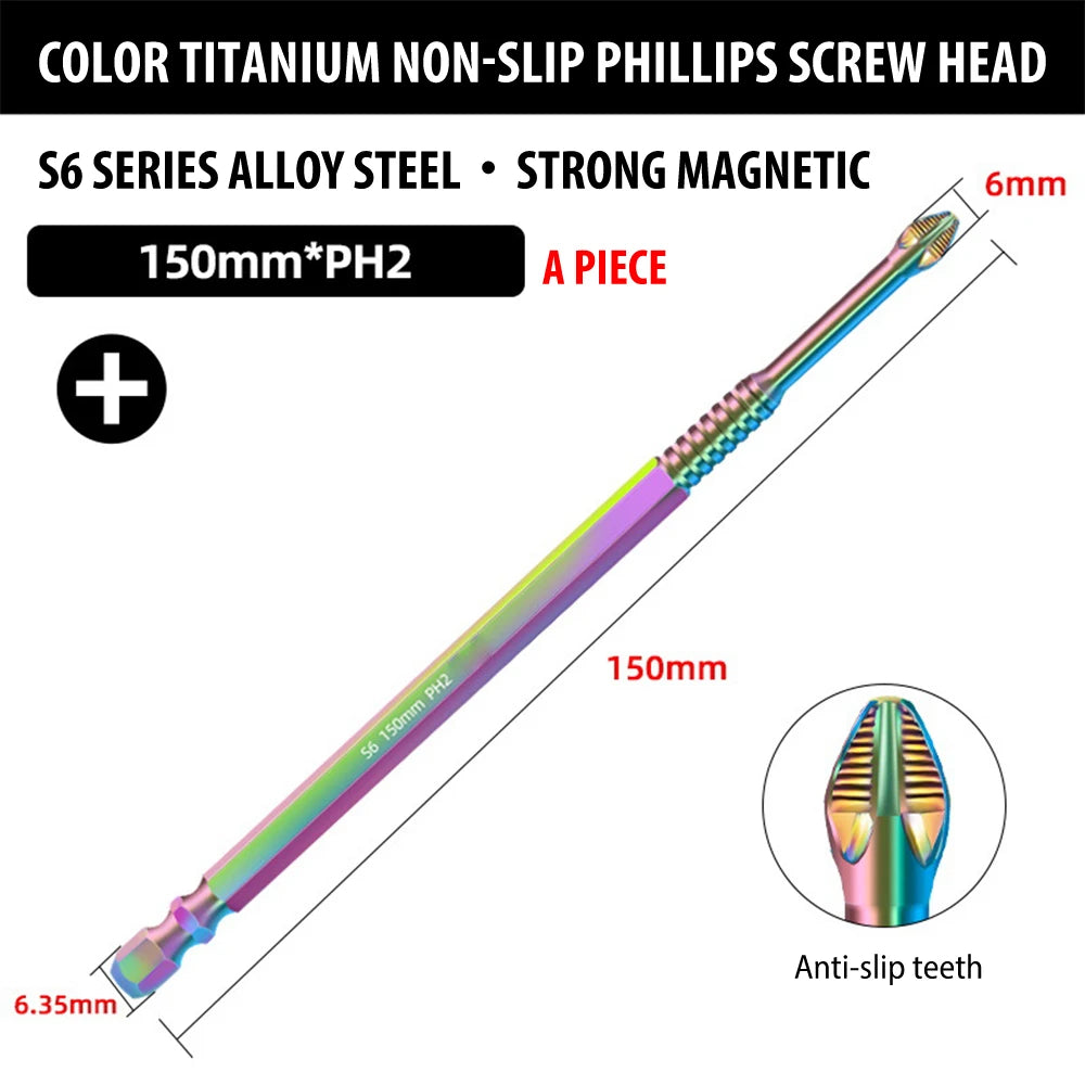 Magnetic Titanium Impact Anti-Slip Screw Head