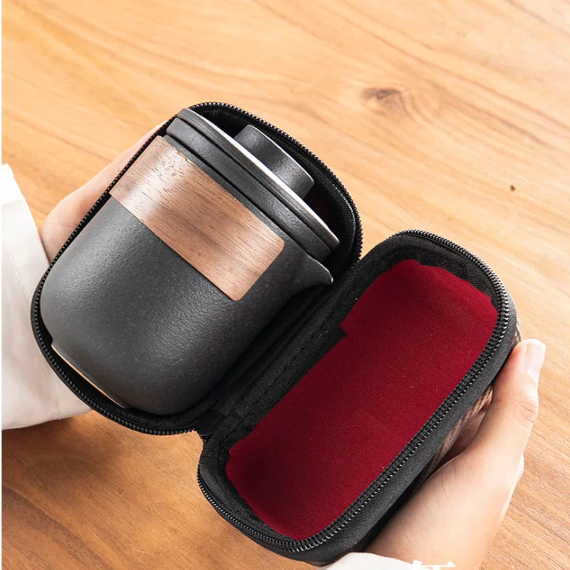 Portable Travel Ceramic Teaware Set