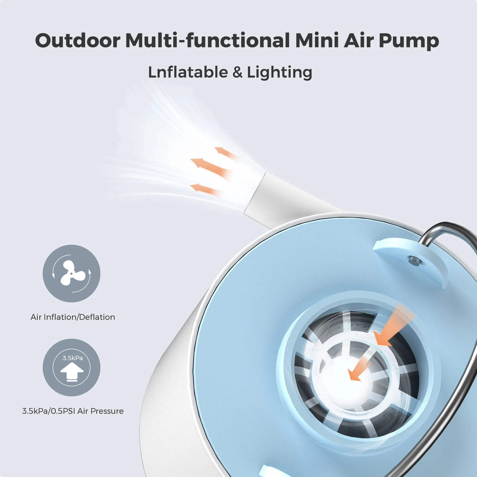 Rechargeable Camping Mini Air Pump
