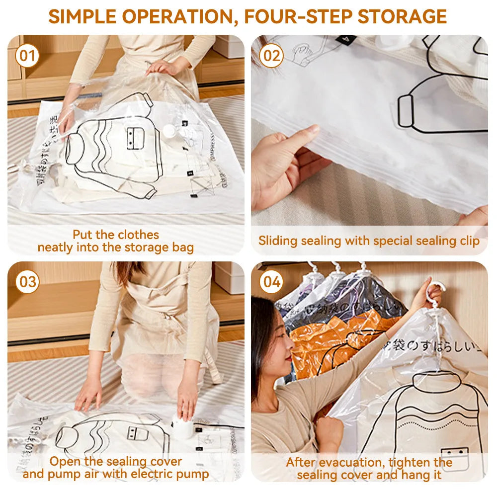 Hanging Space Saver Compression Storage Bag