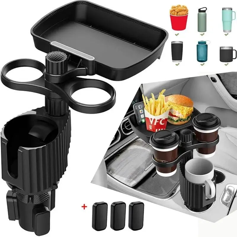 Car Cup Holder with Detachable Tray