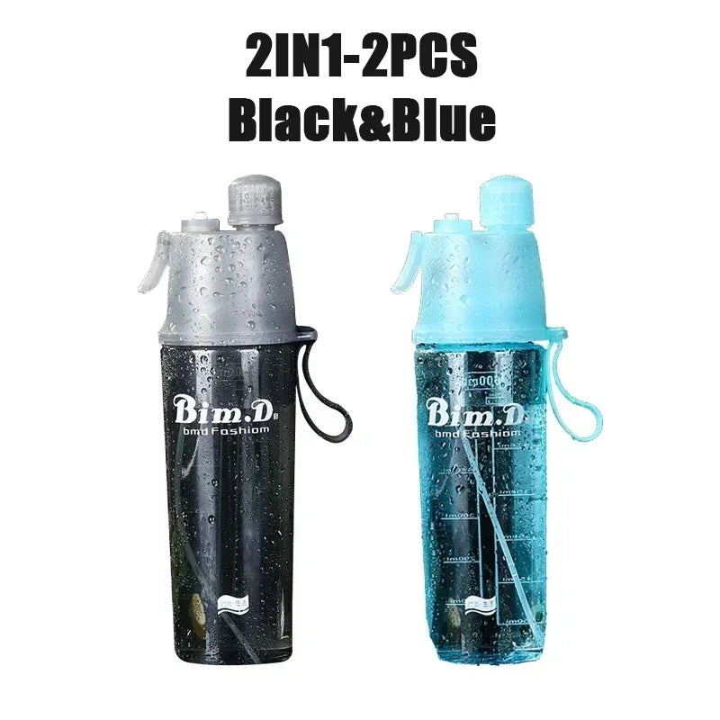 2 in 1 Portable Spray Water Bottle