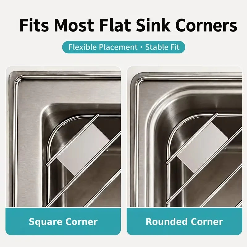 Stainless Steel Sink Corner Drain Rack