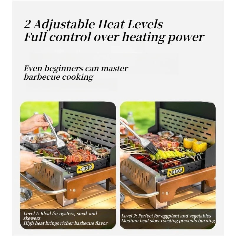Multifunctional Foldable Charcoal Grill