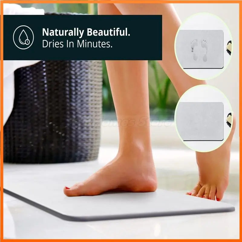 Quick Dry Stone Shower Mat