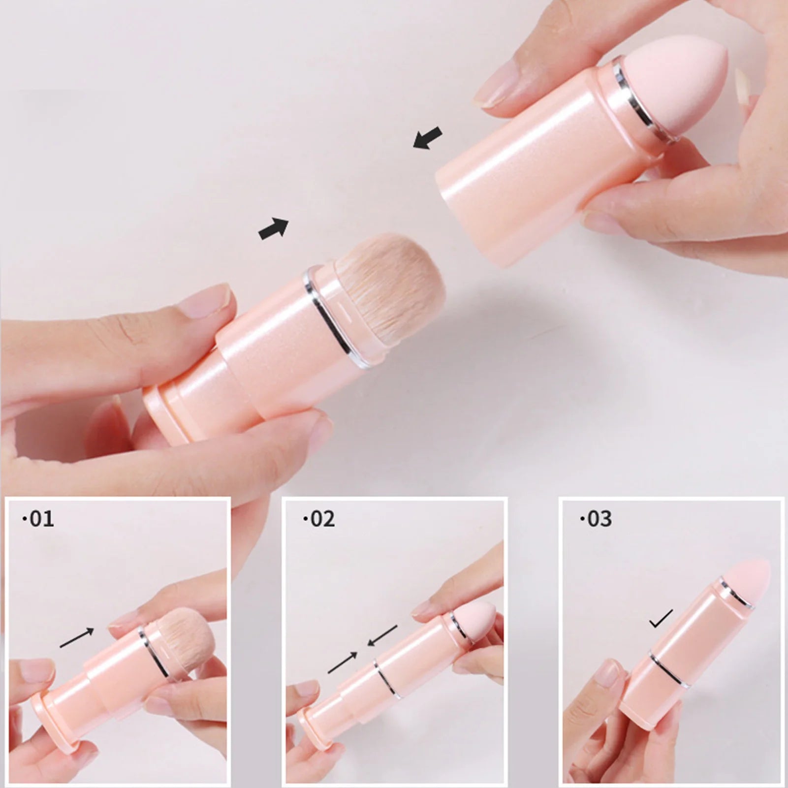 8Pcs Portable Makeup Brushes Set