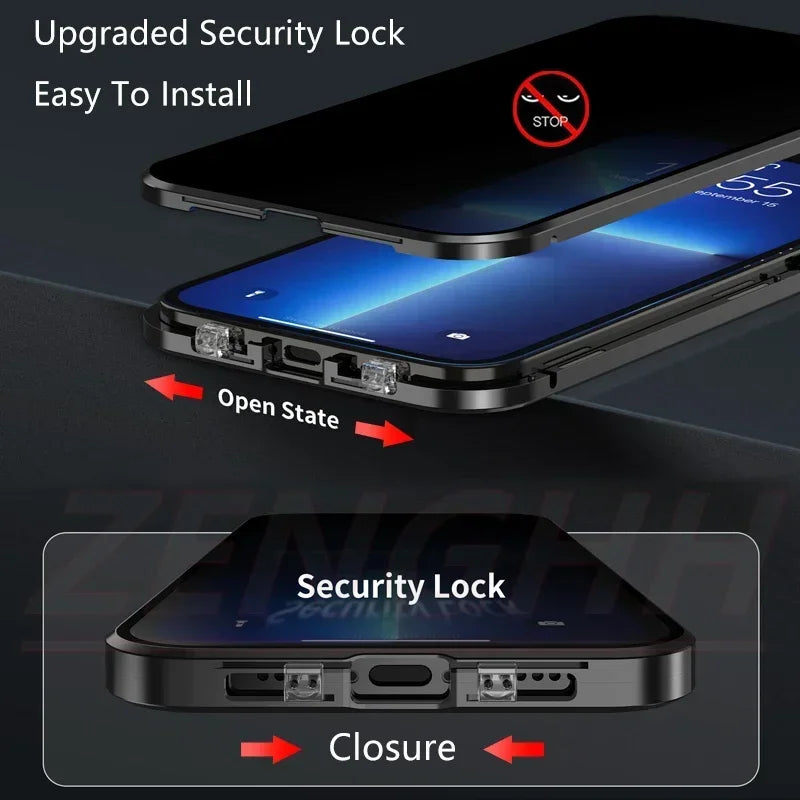 Magnetic Anti-Peep Privacy iPhone Case