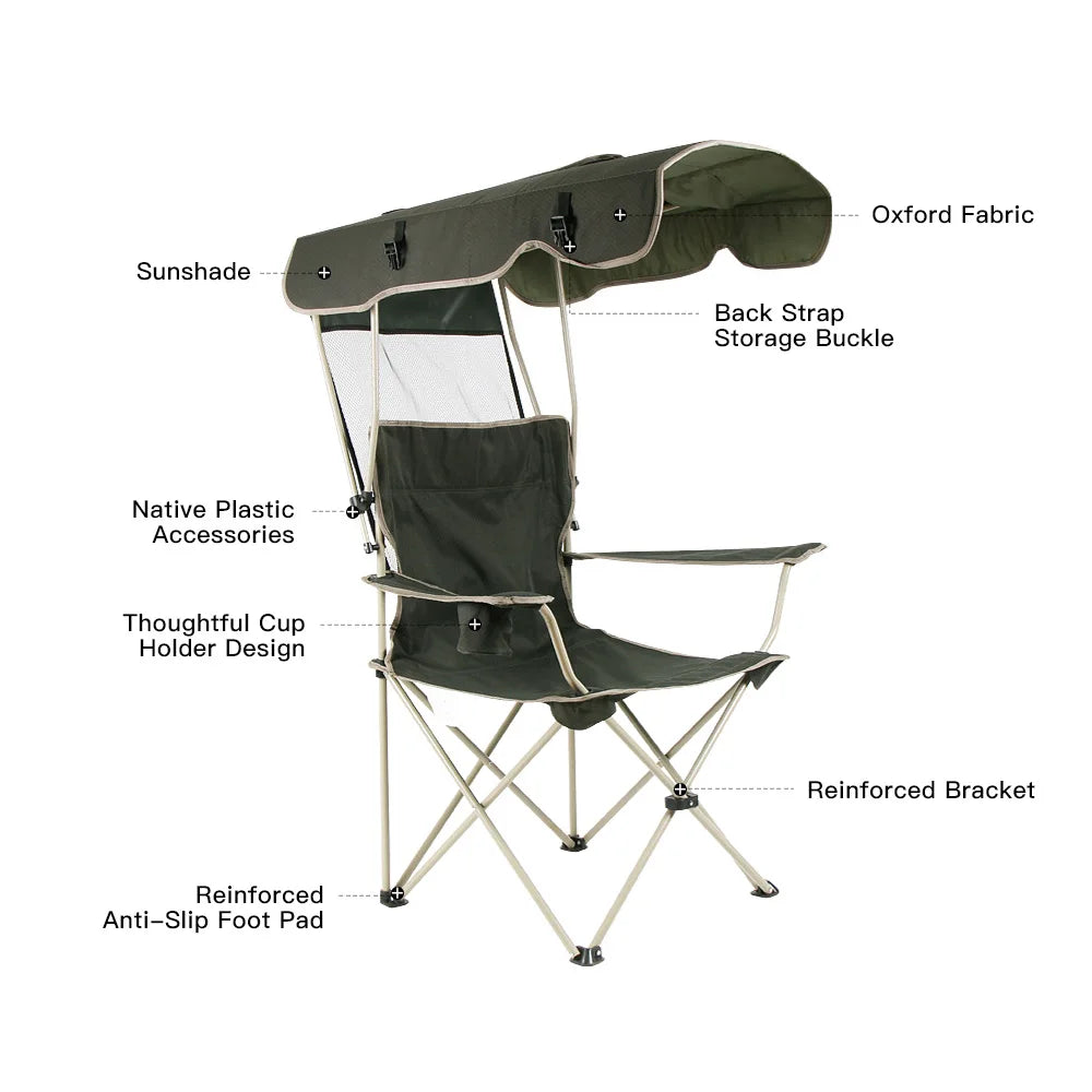 Portable Folding Chair With Canopy
