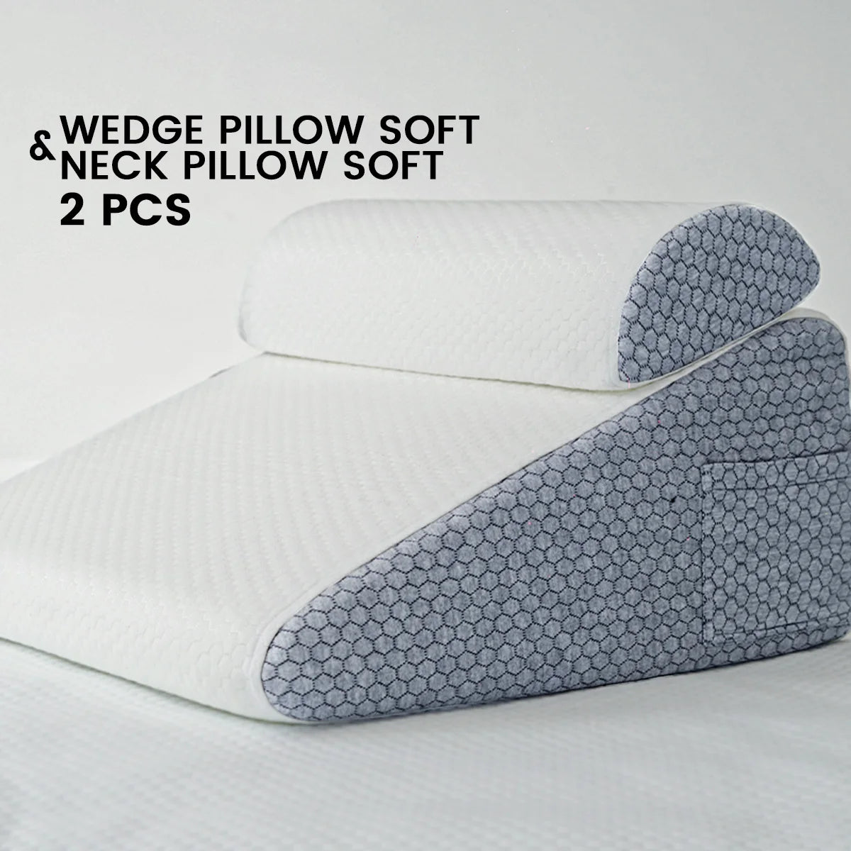 Memory Foam Wedge and Neck Pillow