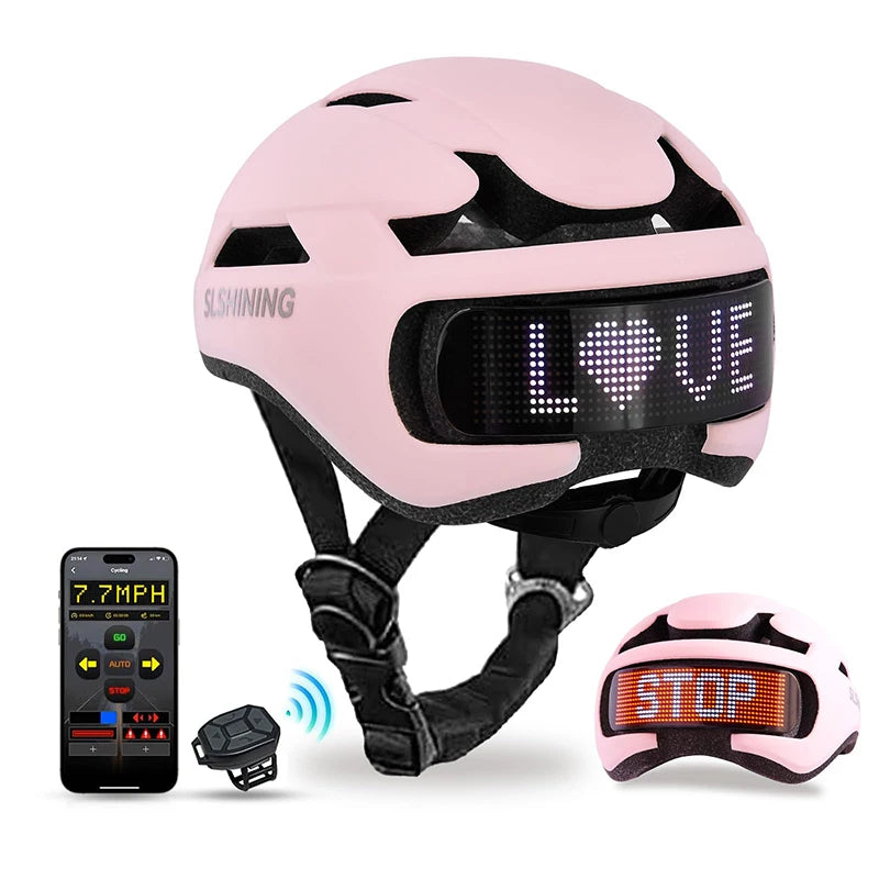 Bike Helmet with LED Display