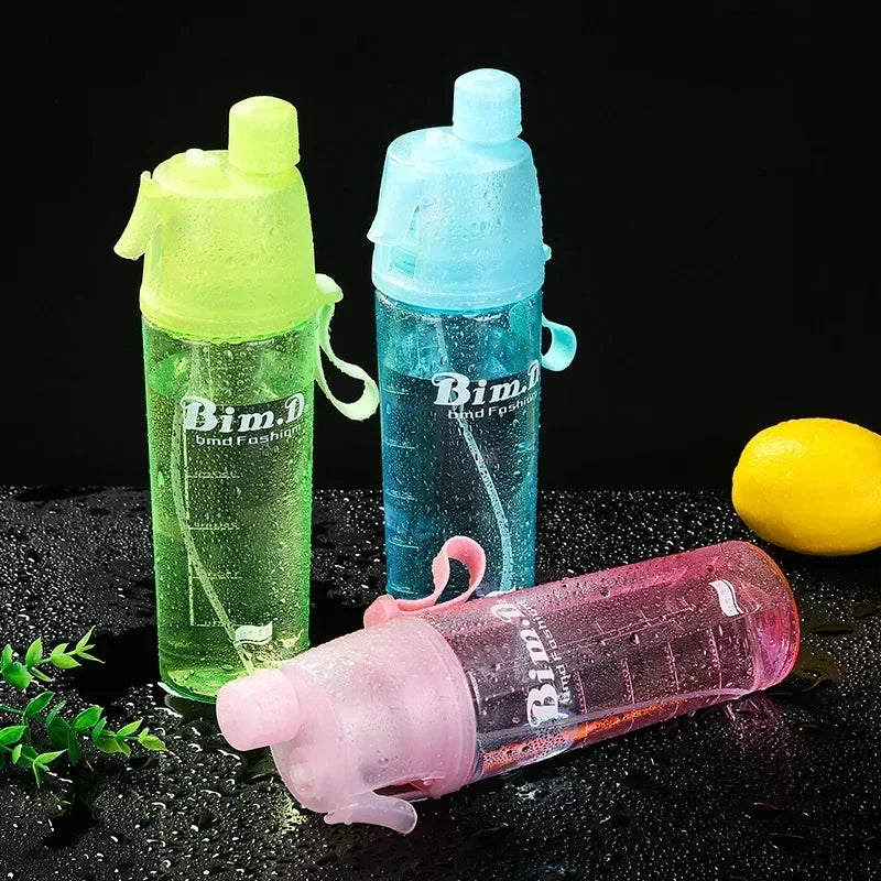 2 in 1 Portable Spray Water Bottle