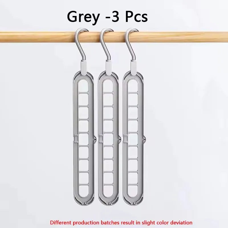 3Pcs 9-hole Clothes Hanger