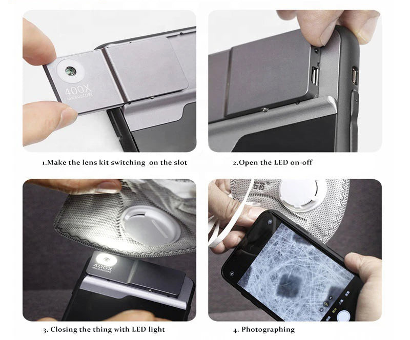 Multi-Functional 400X Microscope iPhone Case