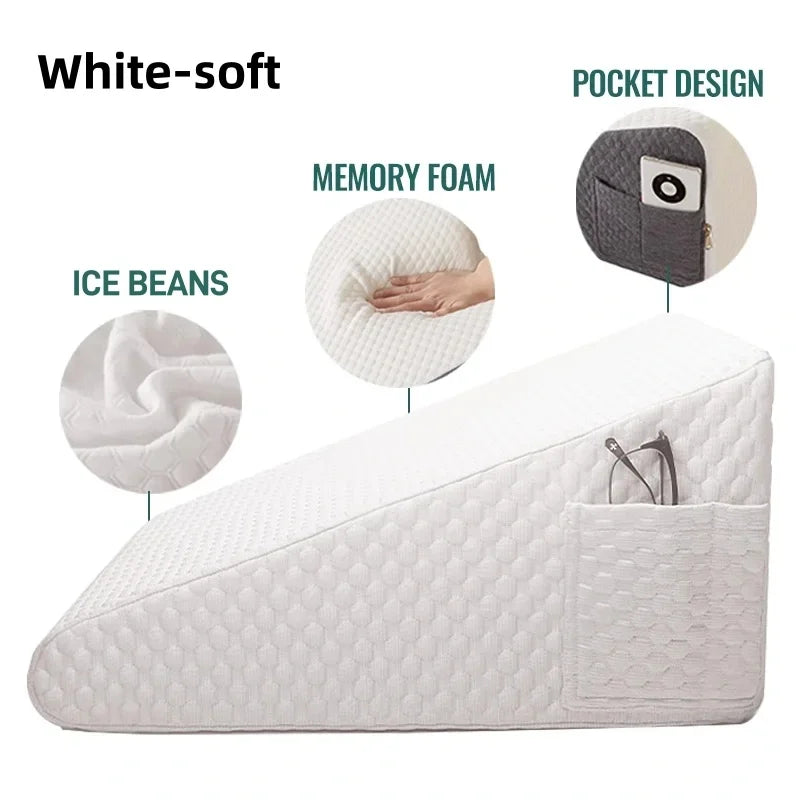 Memory Foam Wedge and Neck Pillow