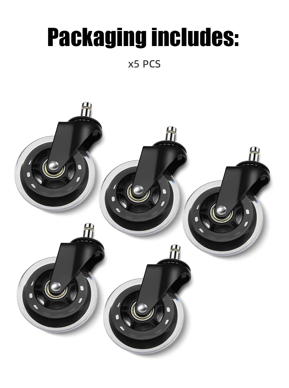 Swivel Roller Office Chair Wheels  5PCS