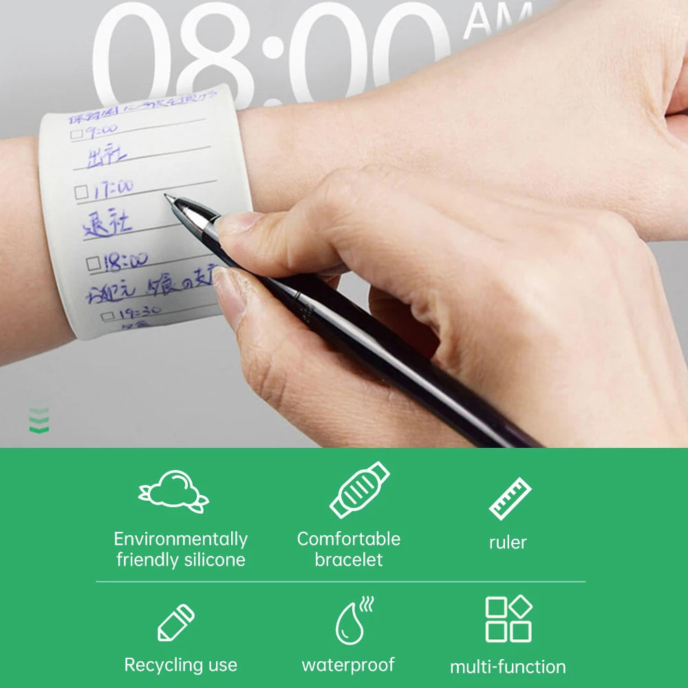 Multi-Functional Silicone Wrist Band Notepad