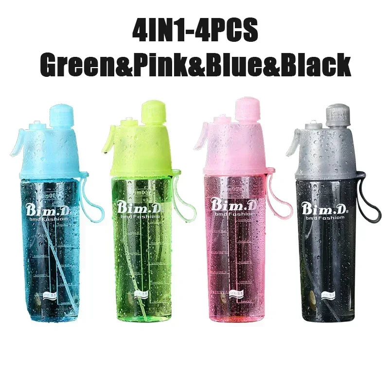 2 in 1 Portable Spray Water Bottle