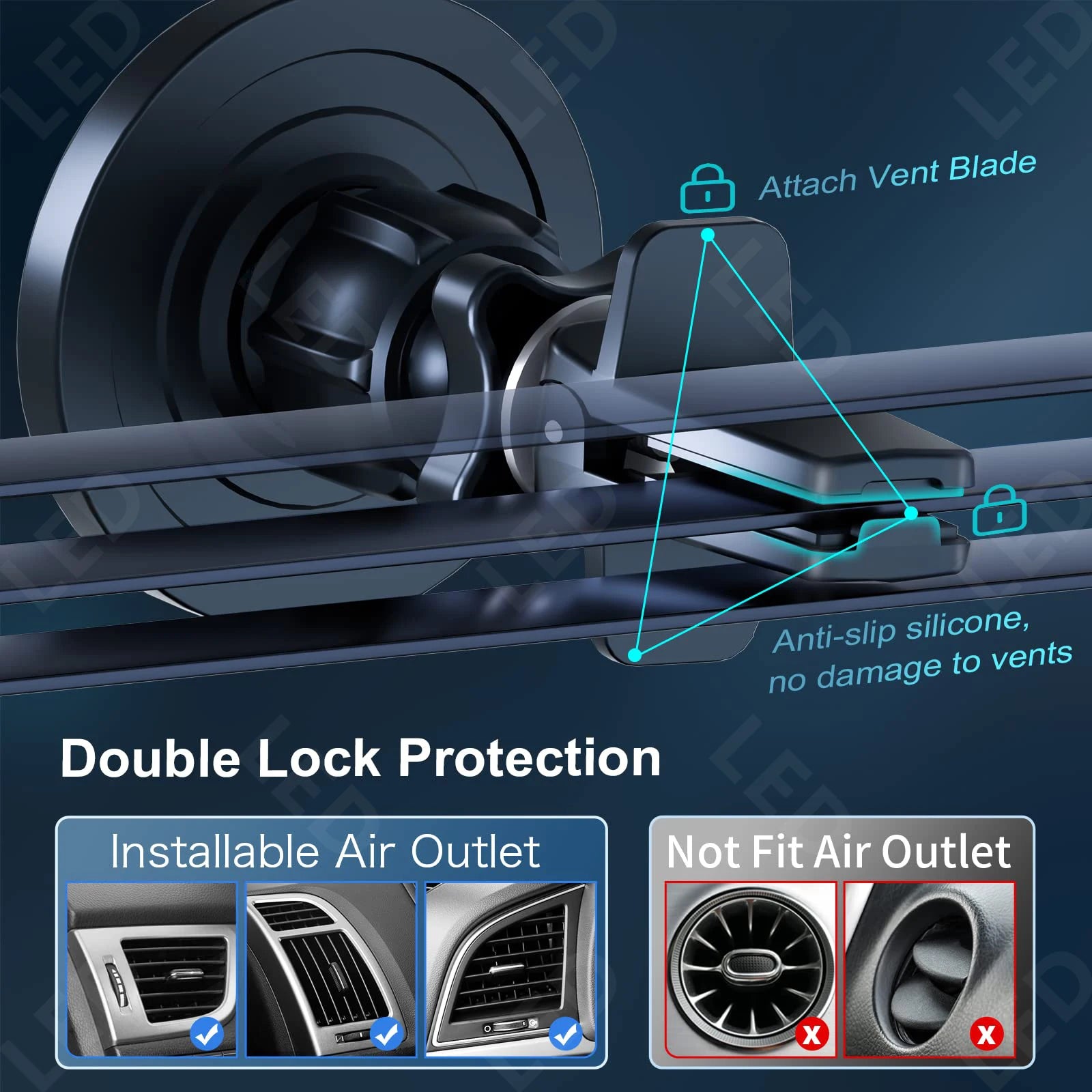 Magsafe Car Air Vent Mount Phone Holder