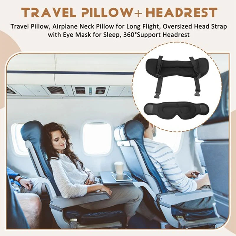 2 in 1 Comfort Headrest Blackout Eye Mask
