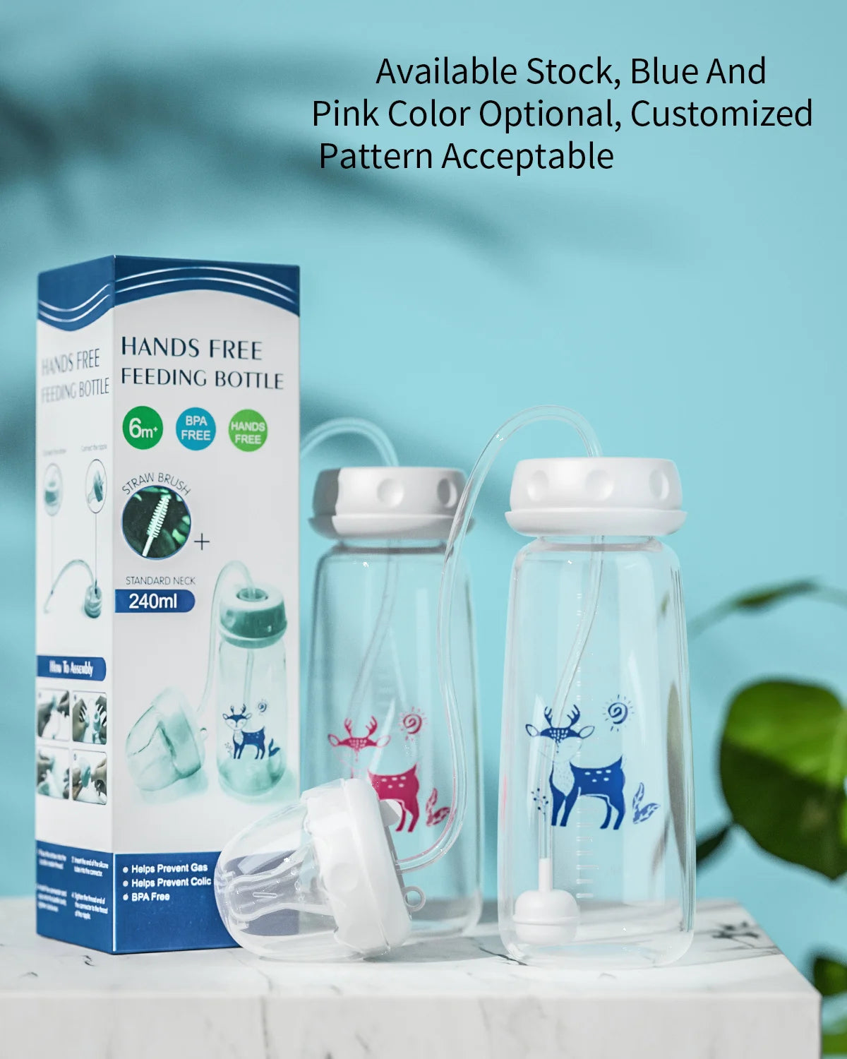Hands Free Baby Feeding Bottle