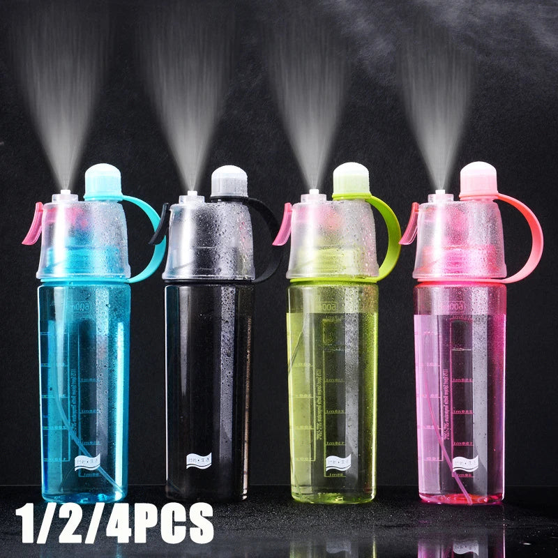 2 in 1 Portable Spray Water Bottle