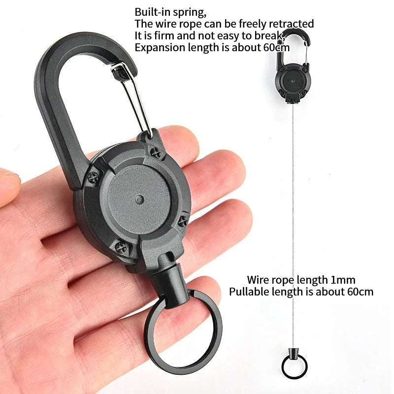 Anti-theft Metal Elastic Keychain