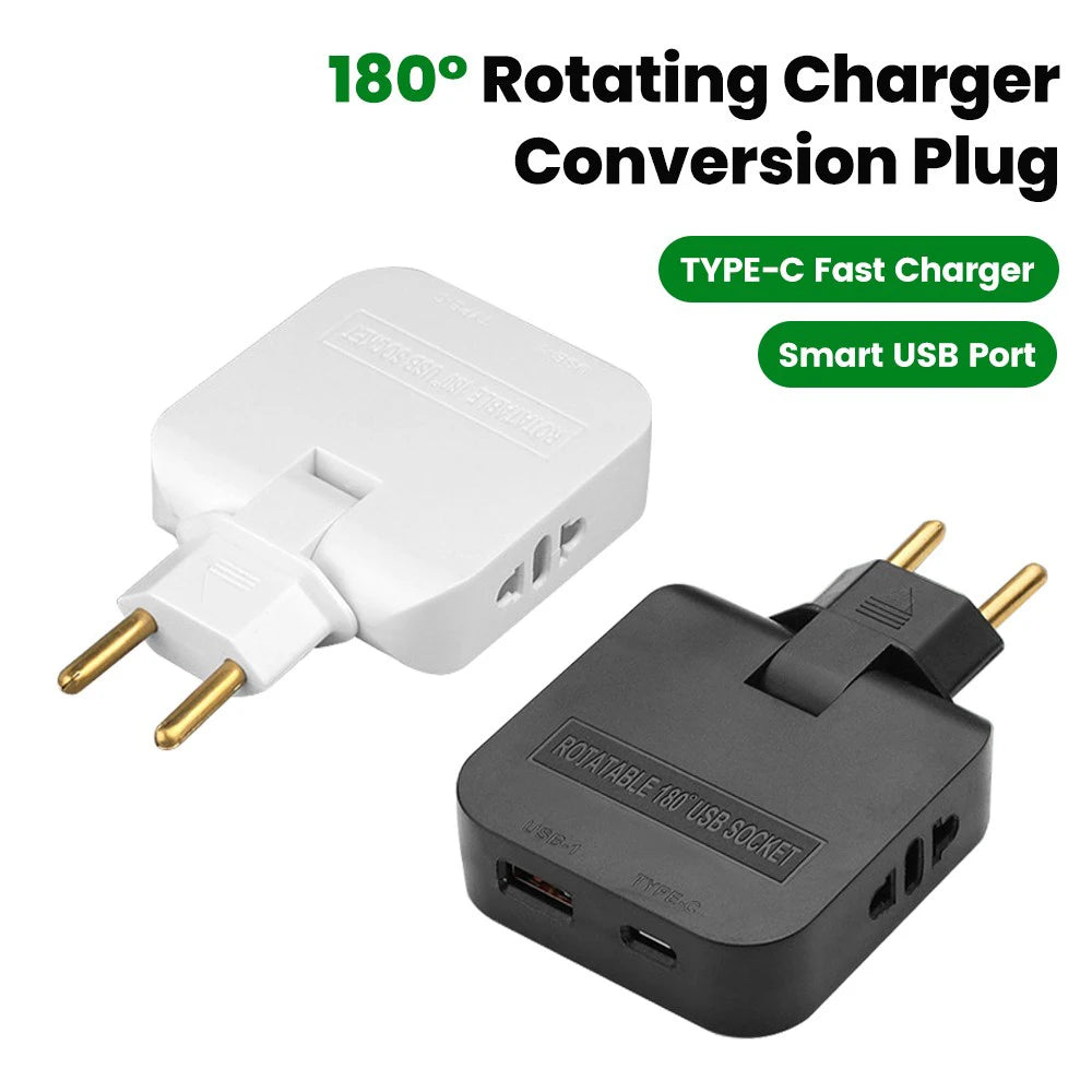 180° Rotatable Socket Converter For Phone