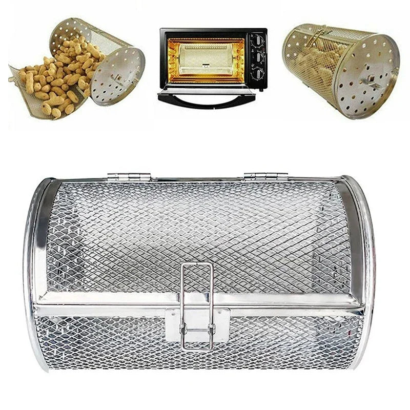 Stainless Steel Rolling Grill Basket