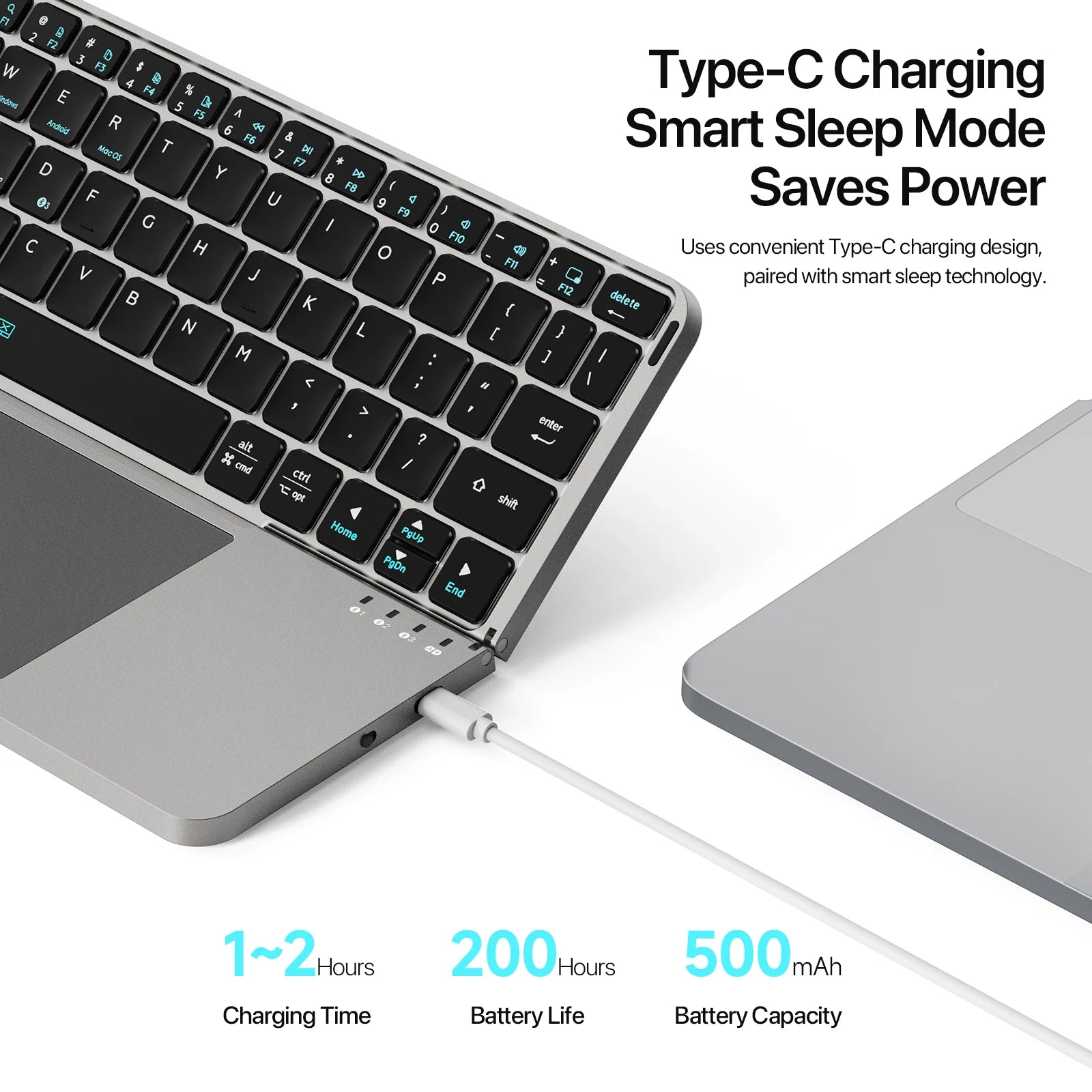 Multifunctional Foldable Bluetooth Keyboard