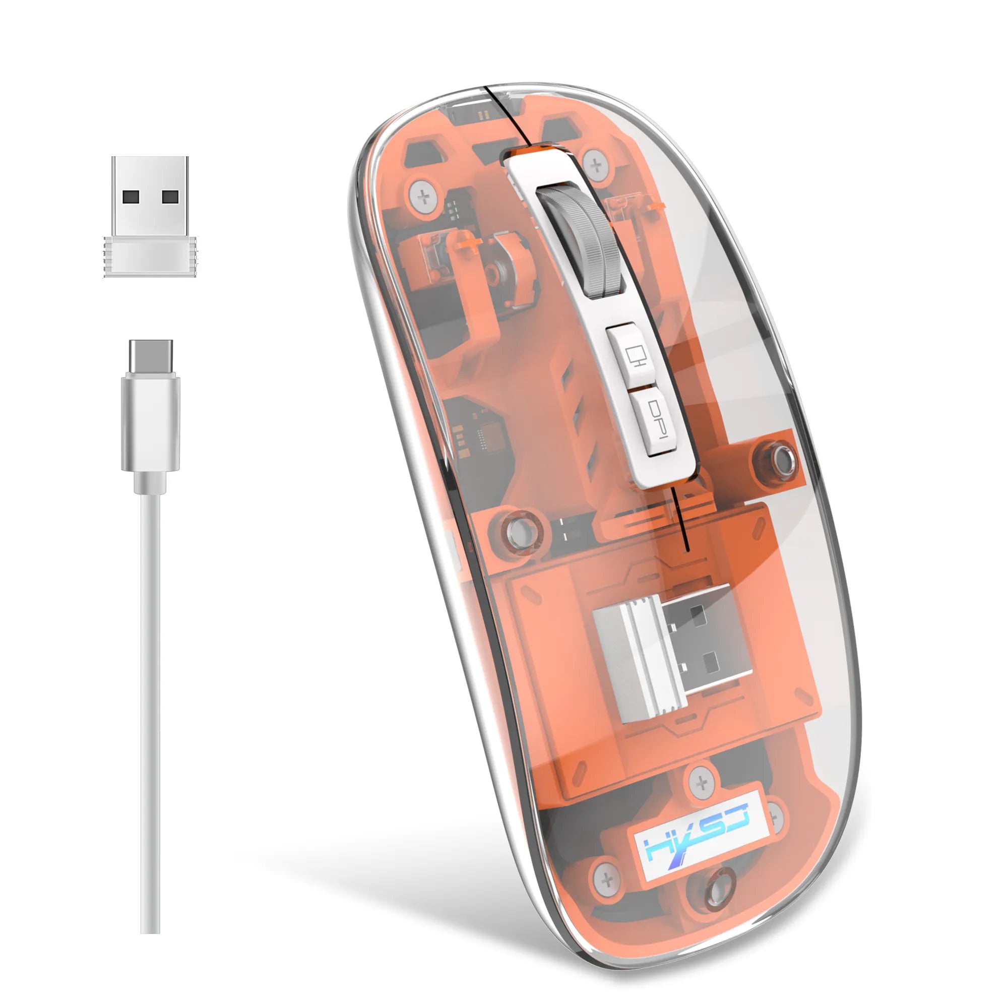 Transparent Wireless Bluetooth Mouse