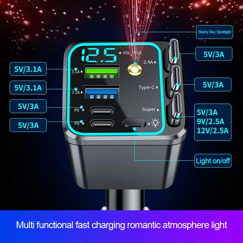 7-in-1 Car Fast Charging Adapter