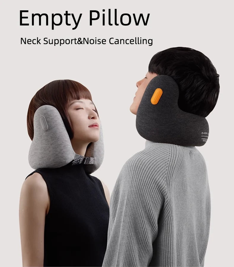 Travel Pillow with Noise Canceling Earmuffs