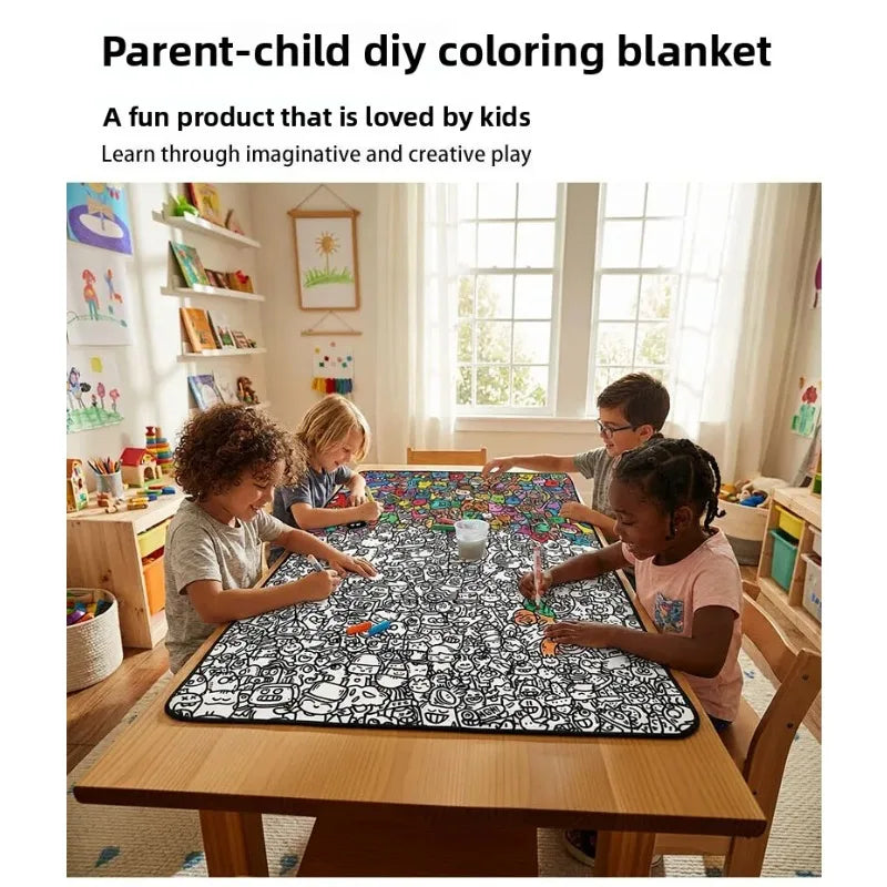 Creative Graffiti Coloring Blanket