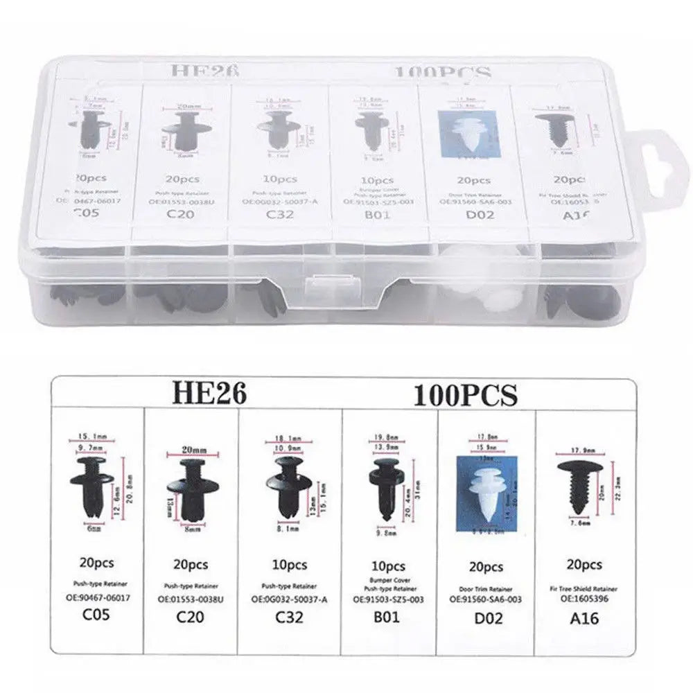 Universal Automotive Push Retainer Clip Kit