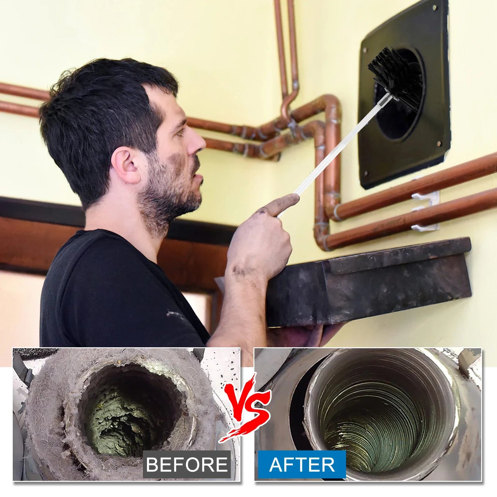 Chimney Cleaning Brush Kit