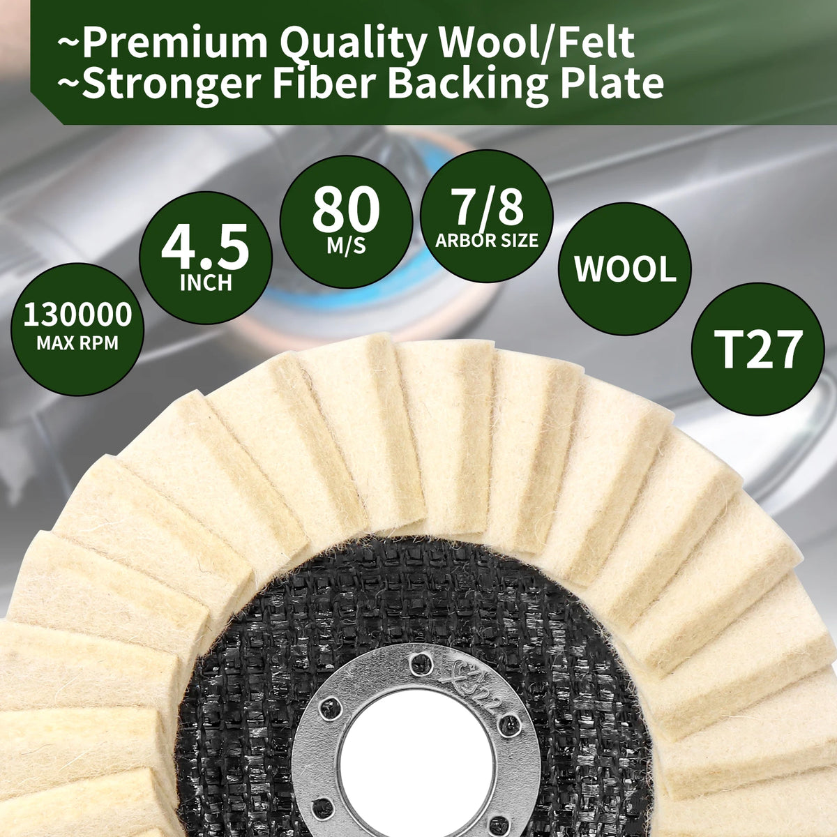 3pcs Wool Wheel Polishing Disc