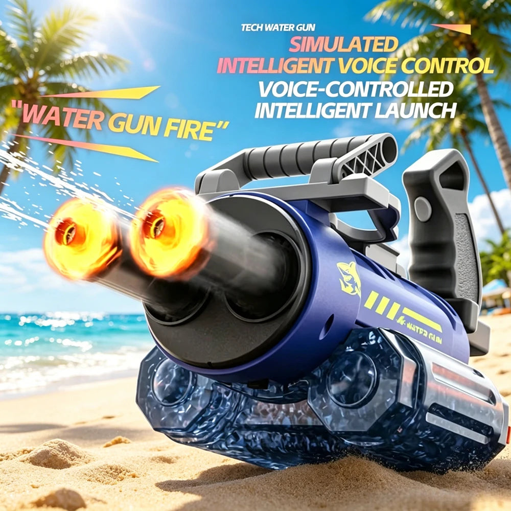 Voice Control Electric Gatling Water Gun