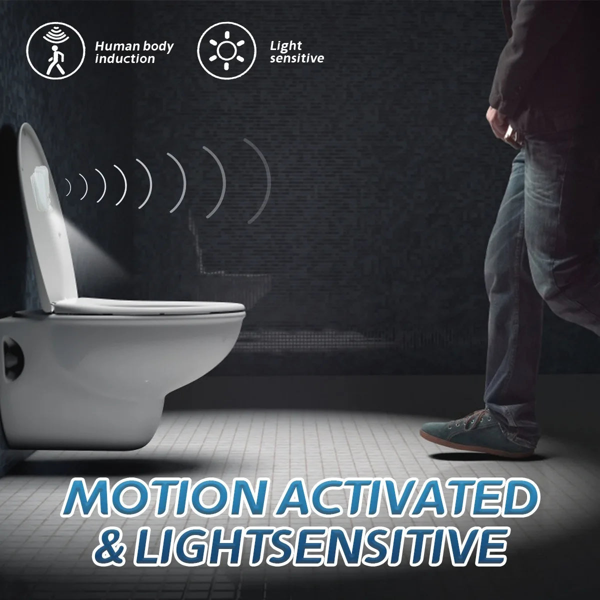Backlit Toilet LED Sensor Projector