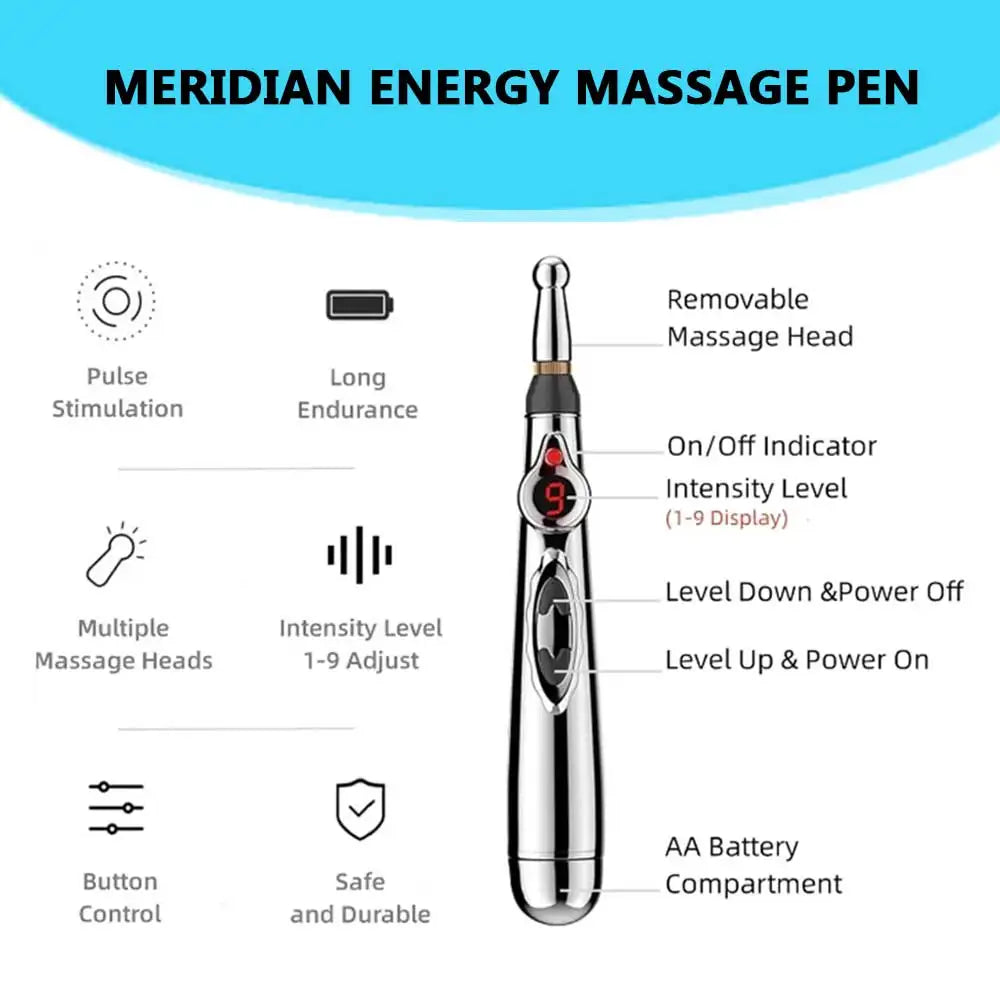 Multifunctional Acupuncture Massage Pen - 5 Heads