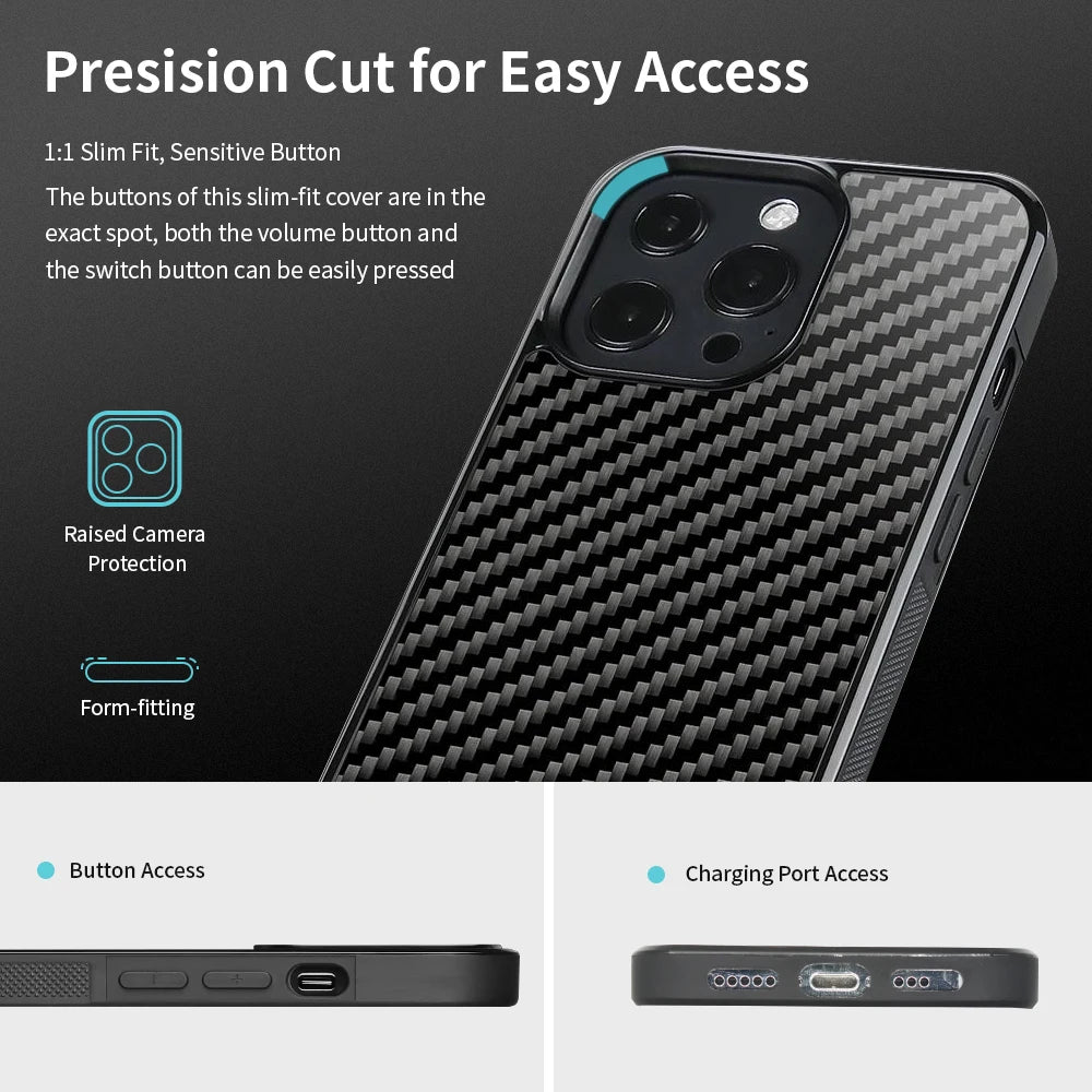 Magsafe Carbon Fiber Shockproof iPhone Case