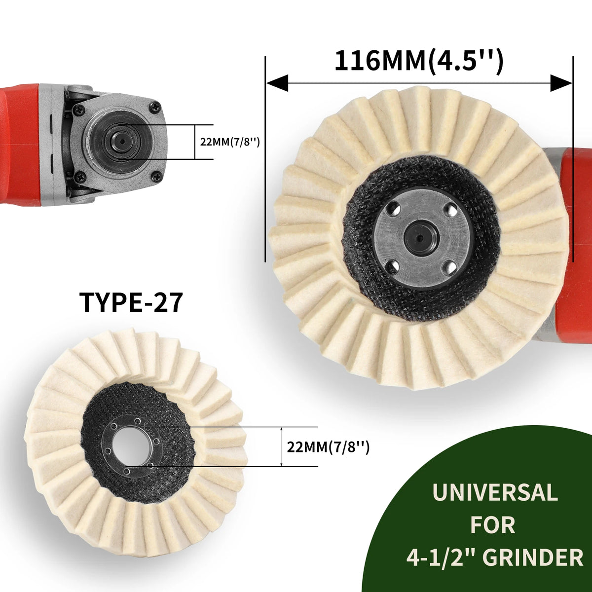 3pcs Wool Wheel Polishing Disc