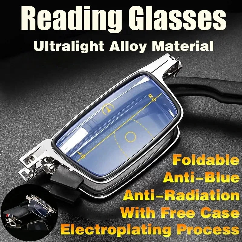 Unisex Foldable Reading Glasses with Case